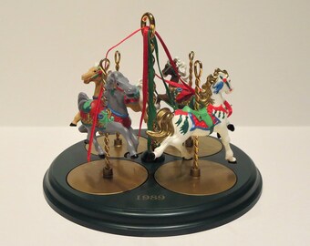 christmas carousel etsy mr christmas carousel