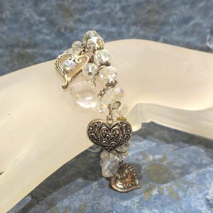 Heart Charms Beaded Bracelet
