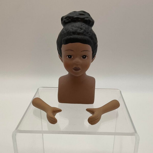 Porcelain Doll Body Parts for Crafting Dolls and Christmas Angels - African American Dollmaking