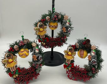 Small Ballerina Wreath - Christmas Sweets, Gingerbread - Holiday Cookie Inspired Decor, Ballet Ornaments