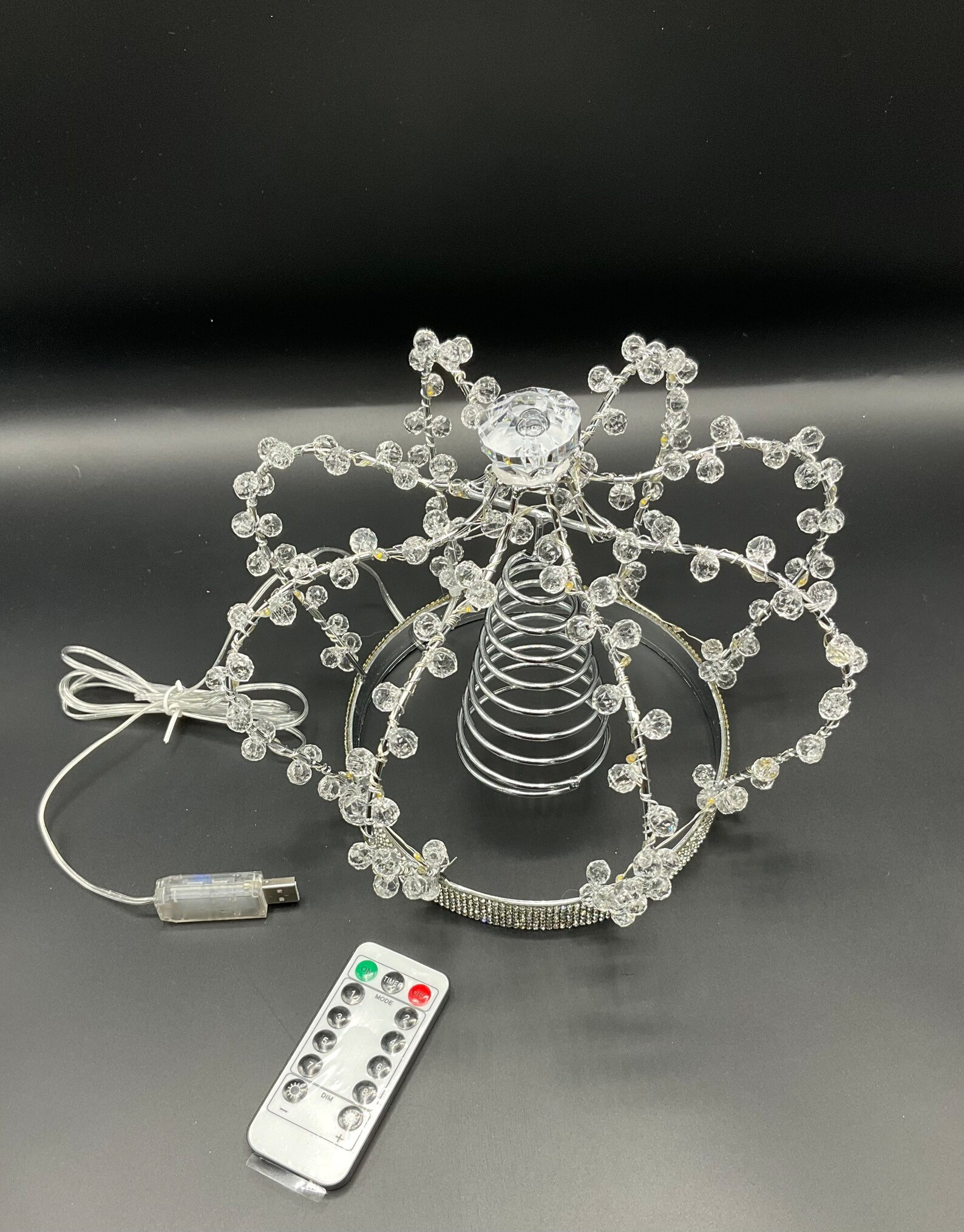 Jeweled Crown Christmas Tree Topper With LED Lighting Etsy