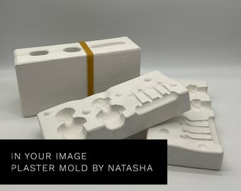 Plaster mold for slip casting, ceramic, porcelain, handmade mold, doll heads and hands