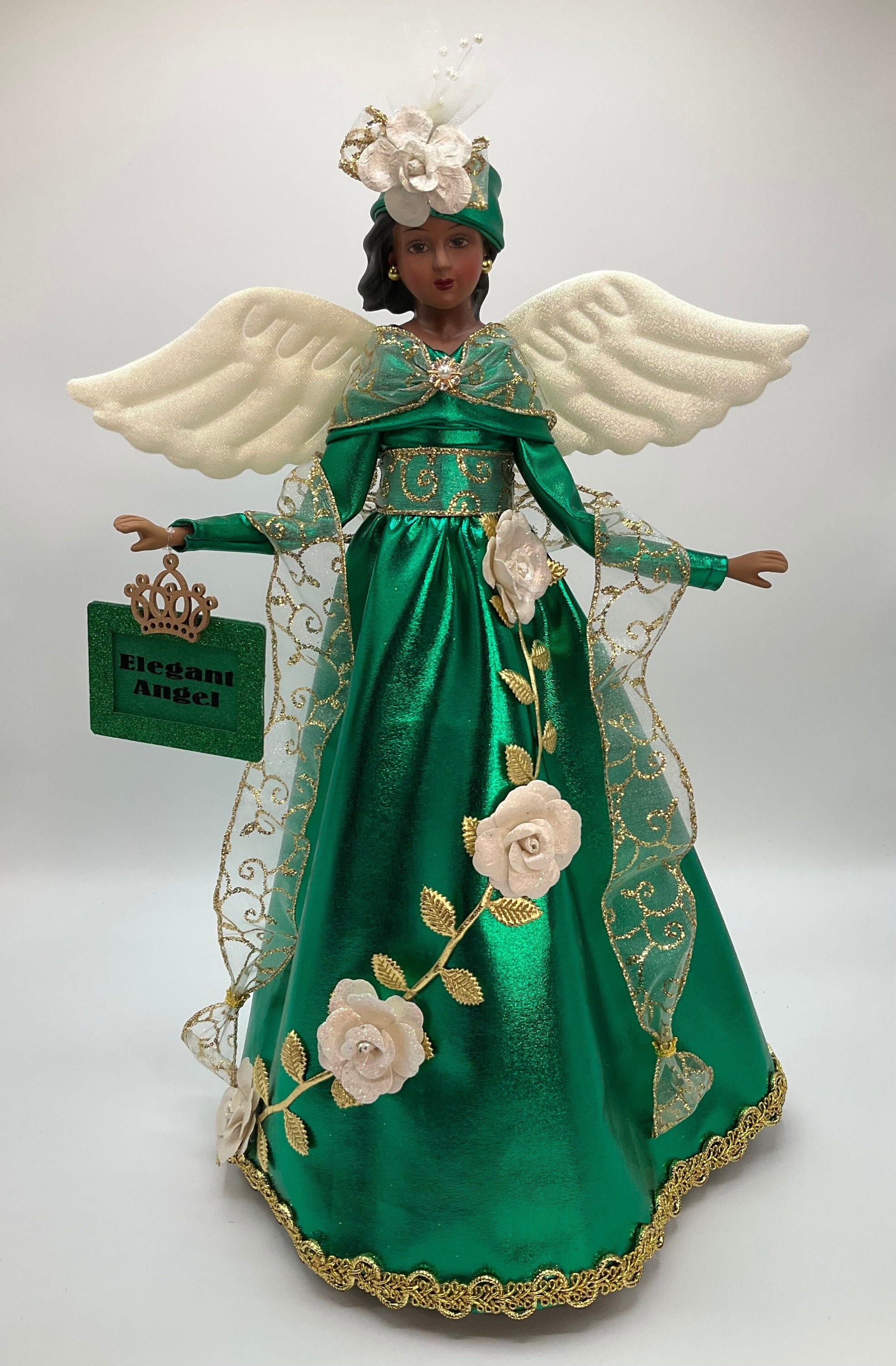Elegant Angel Tree Topper African American Angel Tree Topper Etsy