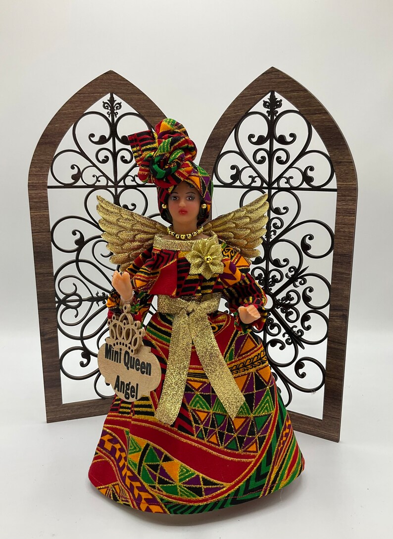 Small African American Angel Tree Topper Ethnic Christmas Etsy