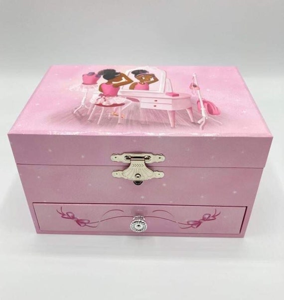 African American Black Ballerina Musical Jewelry Box Etsy