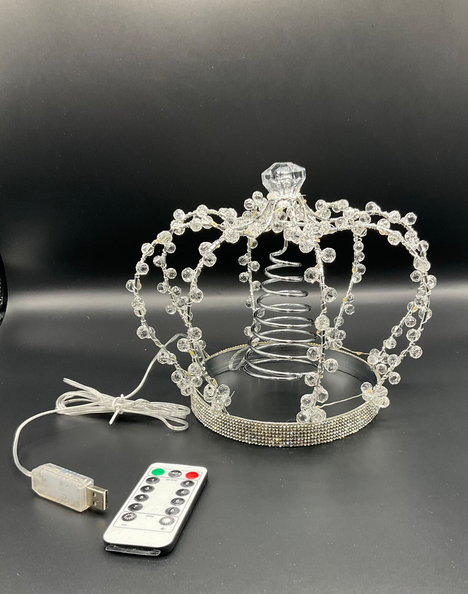 Jeweled Crown Christmas Tree Topper With LED Lighting Etsy