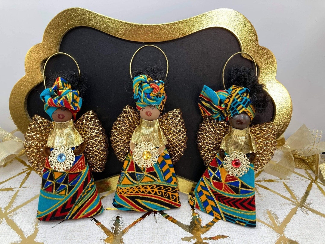 Handmade African Ornament, Ornament, Ankara, Afrocentric, Christmas