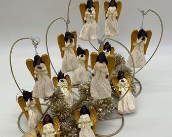 Set of Three - African American Angel Ornaments