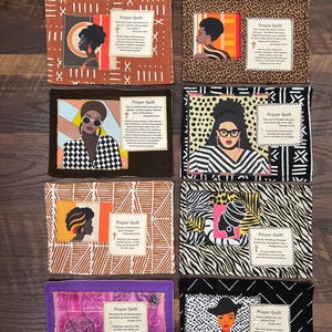 Set of 8 prayer quilt square, scripture, anxiety gift, christian encouragement gift, hand crafted , gift, spiritual gift, faith