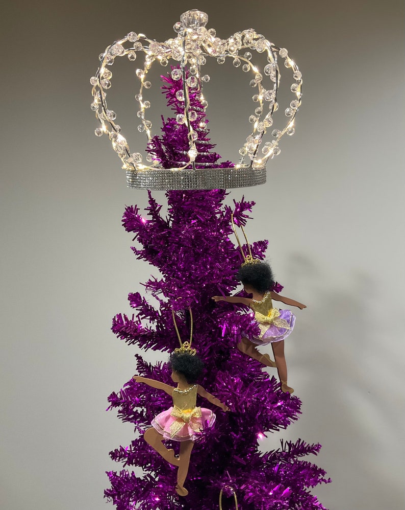 Jeweled Crown Christmas Tree Topper With LED Lighting Etsy