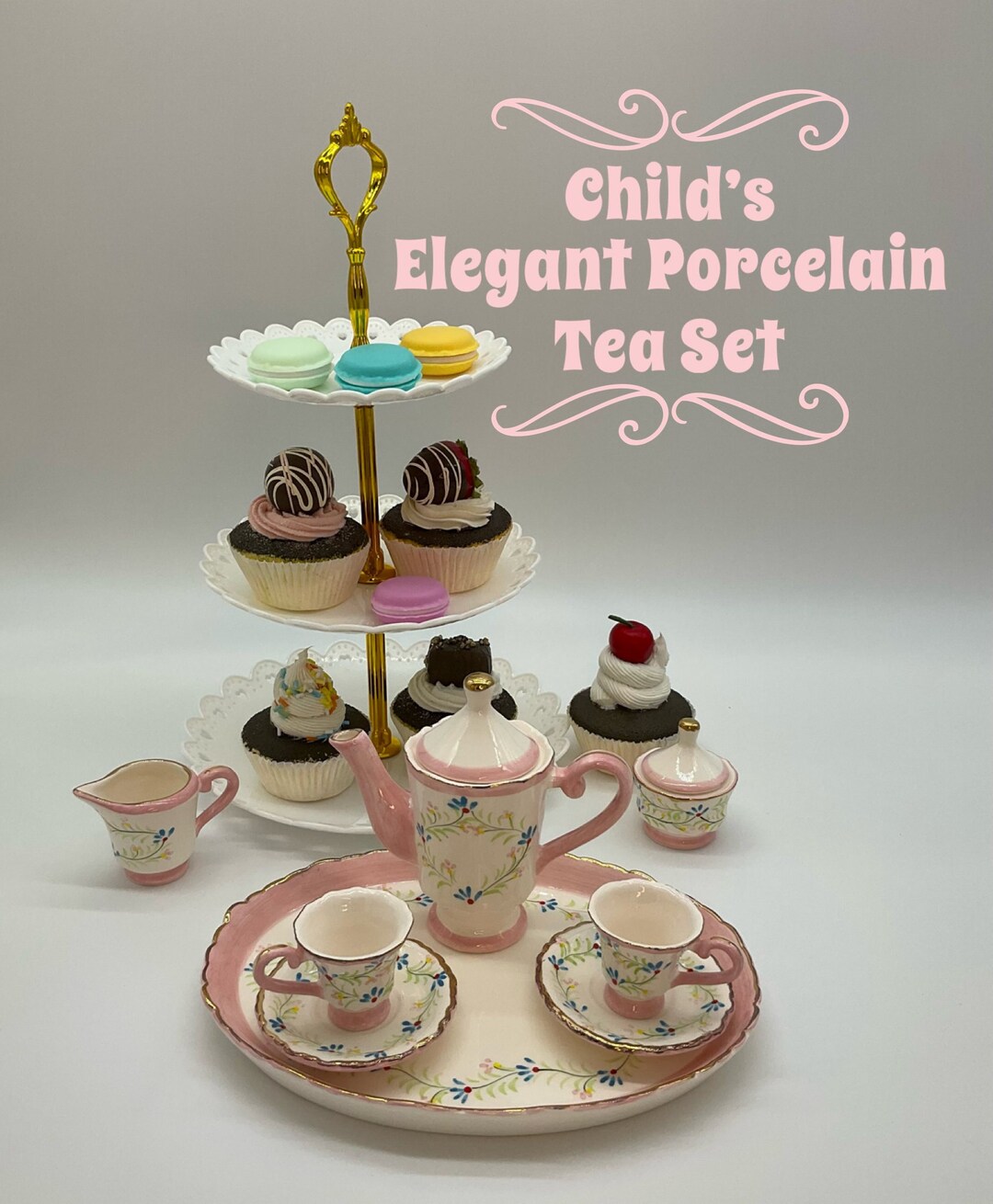 Children's Porcelain Tea Sets, Elegant Tea Sets for Children, Tea Time