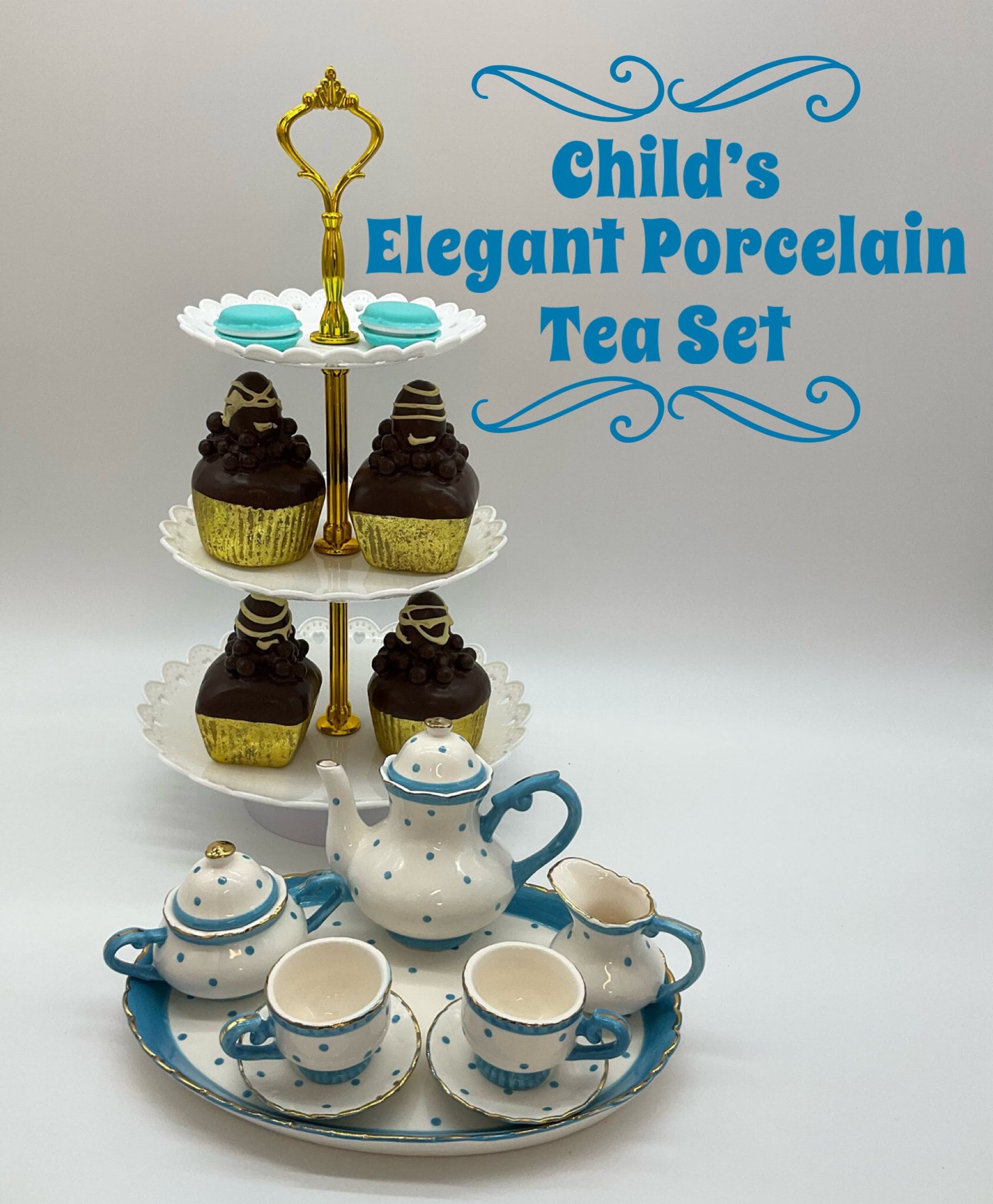 Children's Porcelain Tea Sets Elegant Tea Sets for Etsy