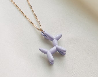 14K Gold Filled Balloon Dog Necklace: Animal Lover Gift