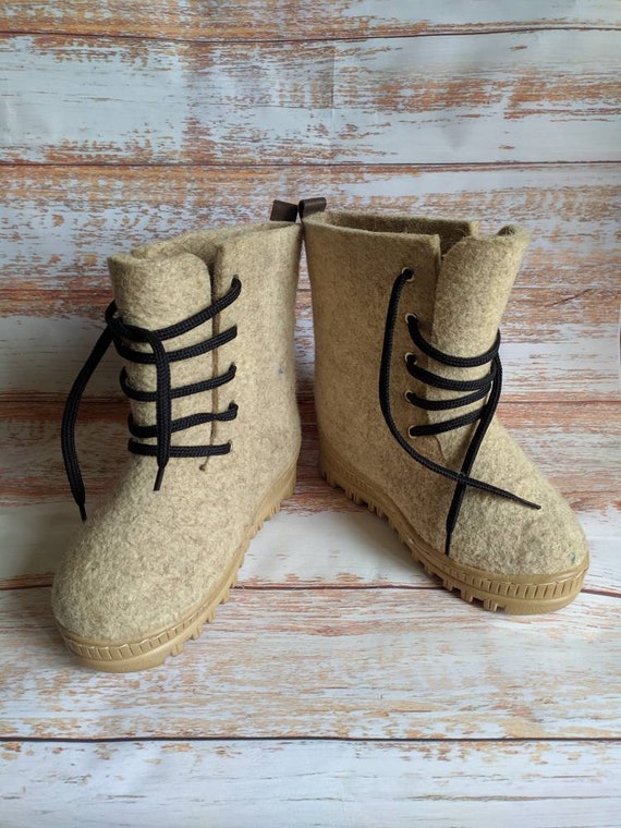 Wool felted boots Kids boots Merino wool Russian felt boots Winter boys girls boots
