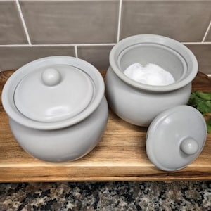 Salt Cellar, Salt Container, Concrete Salt Cellar, Kitchen Utensil, Gray Salt Cellar, Cooking utensil, Kitchen Lover