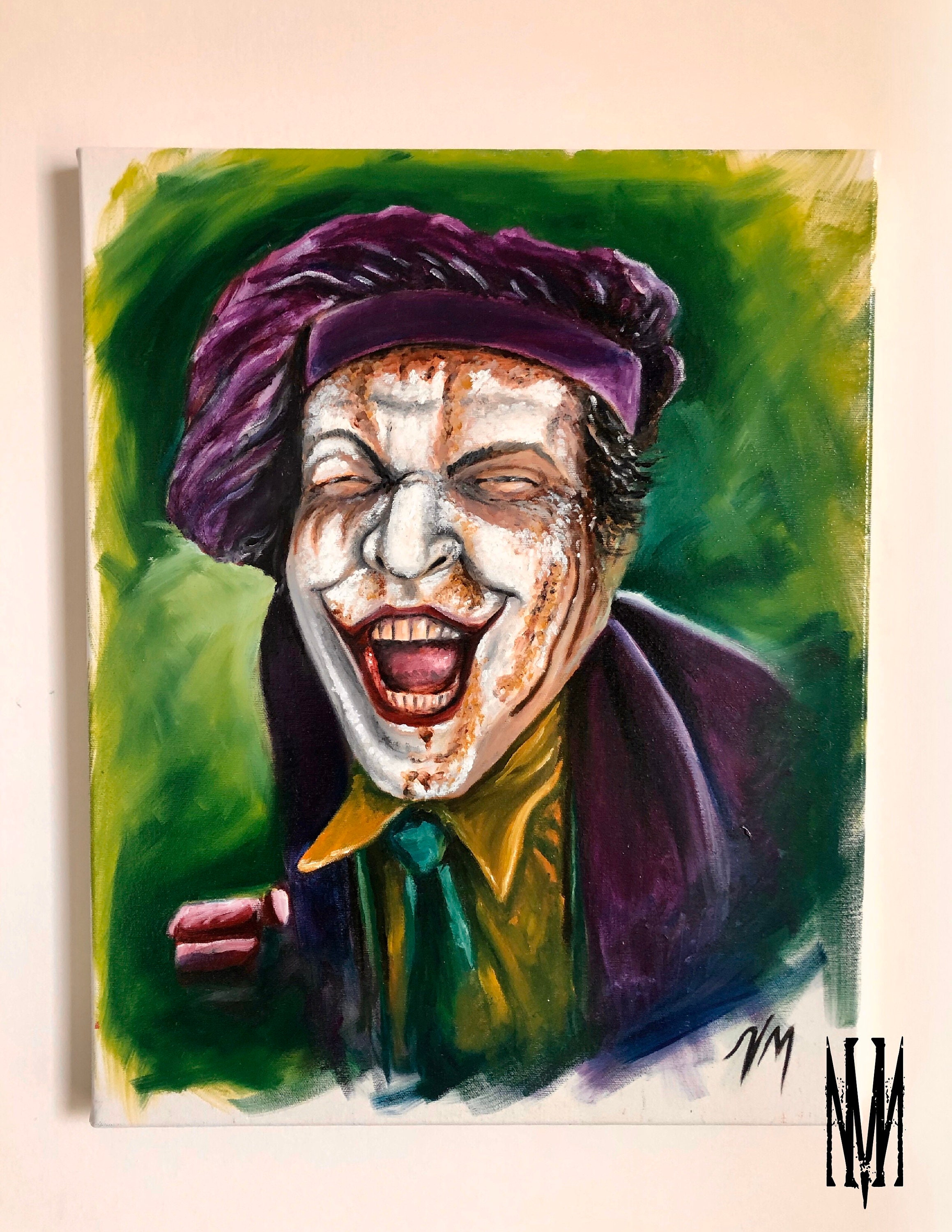 Jack Nicholson Joker Oil Painting - on Canvas - Etsy Canada