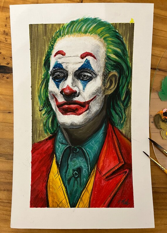 Joker Gouache Painting - Fan Art - Etsy