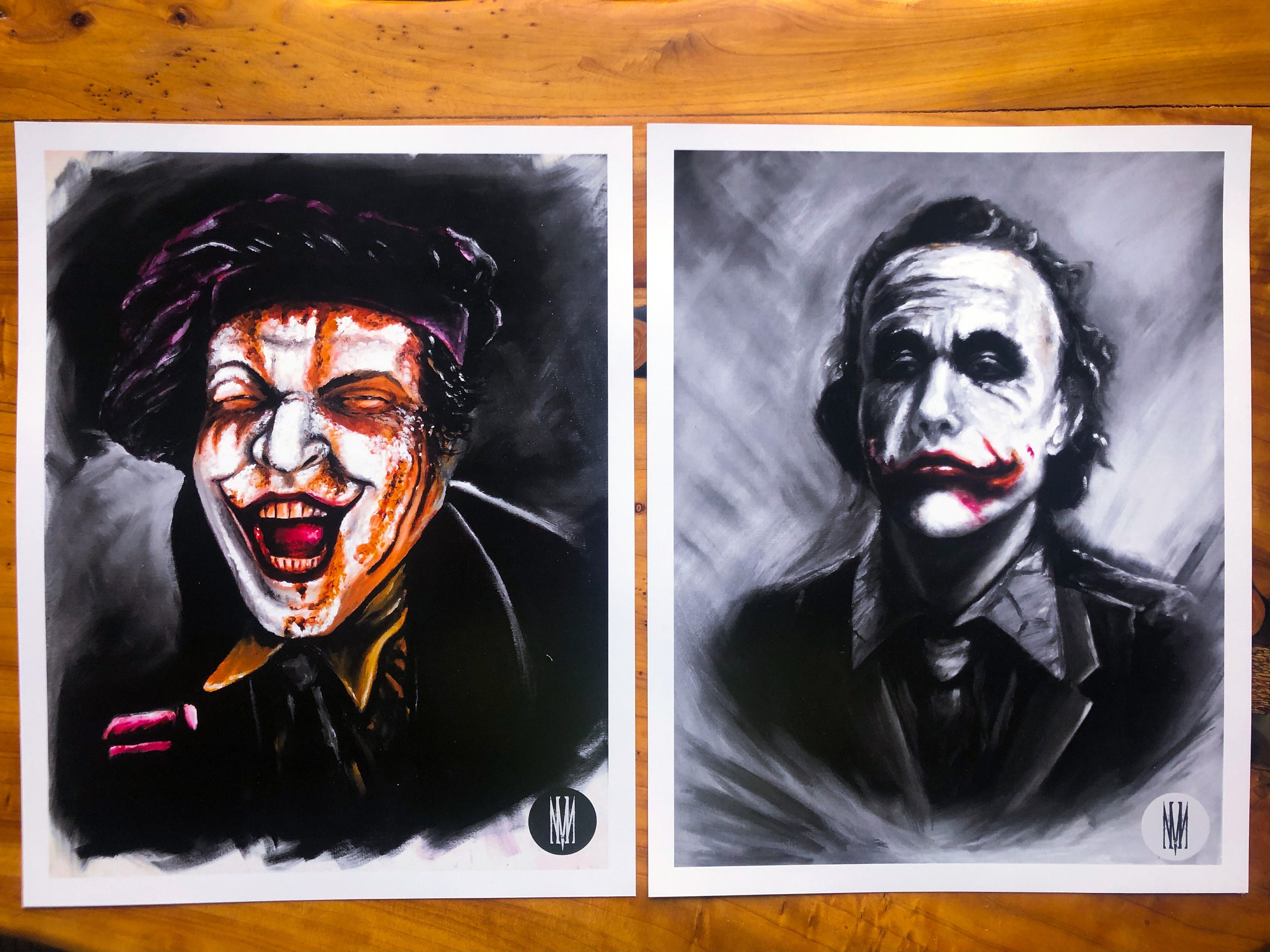 Jack Nicholson / Heath Ledger Joker PRINTS Etsy UK