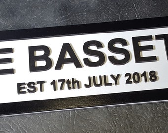 Personalised street sign MDF quote craft family house wedding birthday