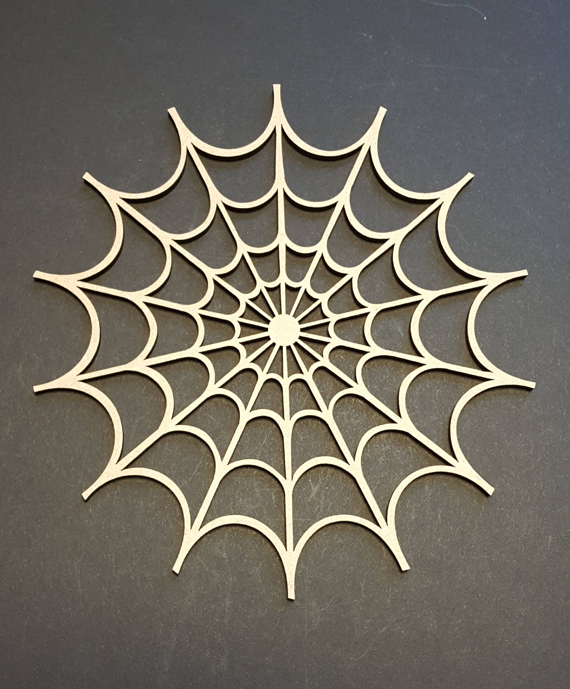 100mm Spiders web MDF wall art window decoration craft shape halloween party 