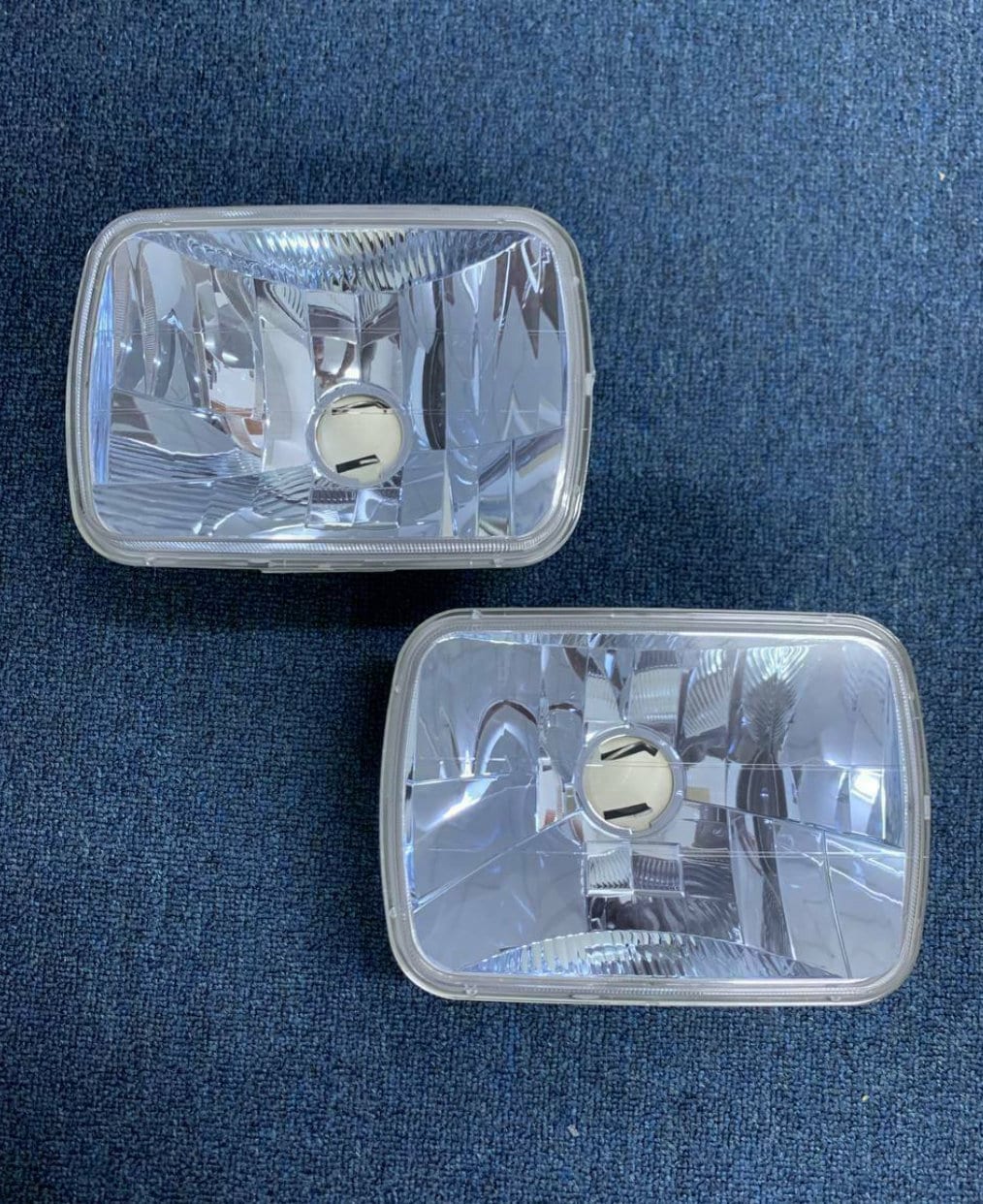 7x6 Inch STANLEY Style Headlight Assembly For 180SX Celica Supra Corolla AE86 MR2 – H4 Blue Lens
