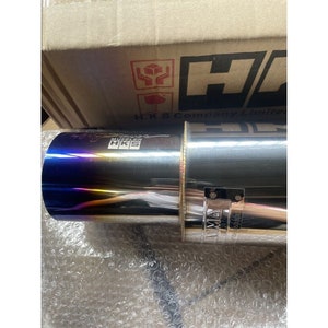 Nowy tłumik wydechowy HKS HI-POWER Titanium Face Blue wlot 2,5" wylot 4,0"