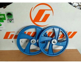 BMX-fiets 20" PVC-sportvelg (blauw) 4 SPAKEN wielset Versnelde verzending