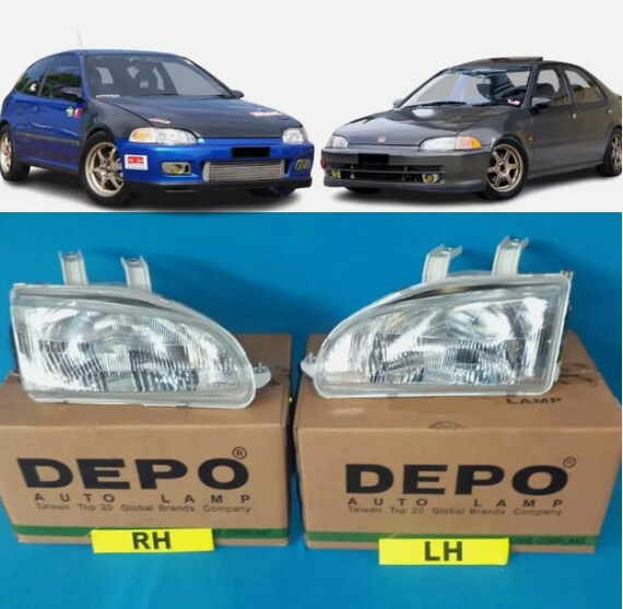Honda Civic EG6 EG9 Headlight Headlamp Head Light Lamp 1 Pair LH Honda Civic EG6 EG9 Headlight Headlamp Head Light Lamp 1 Pair LH