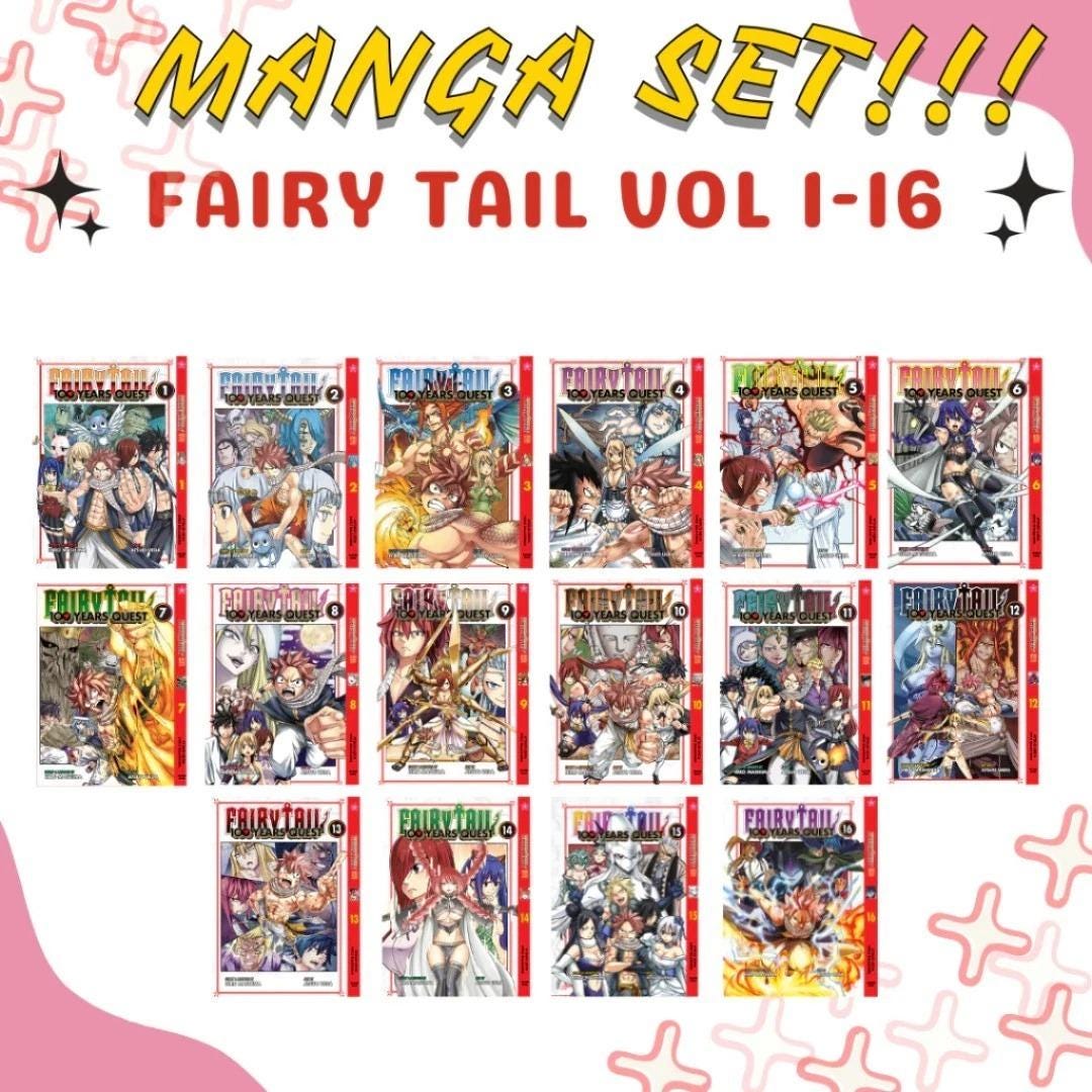 Fairy Tail 100 Years Quest Full Manga Set Vol 1–16 English Comic