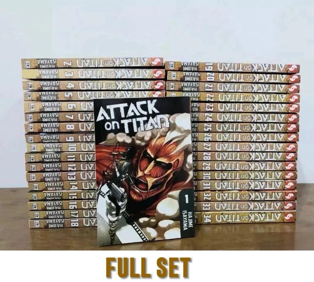 Manga Attack on Titan Complete Set Vol 1–34 English Comics by