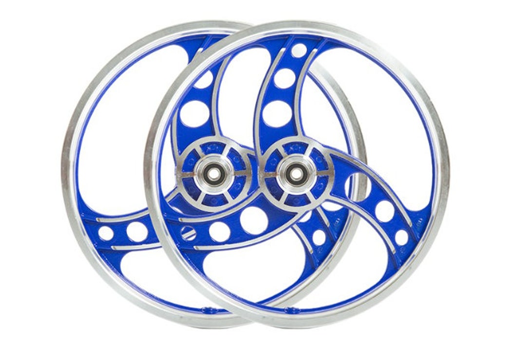 Blue bmx wheels discount