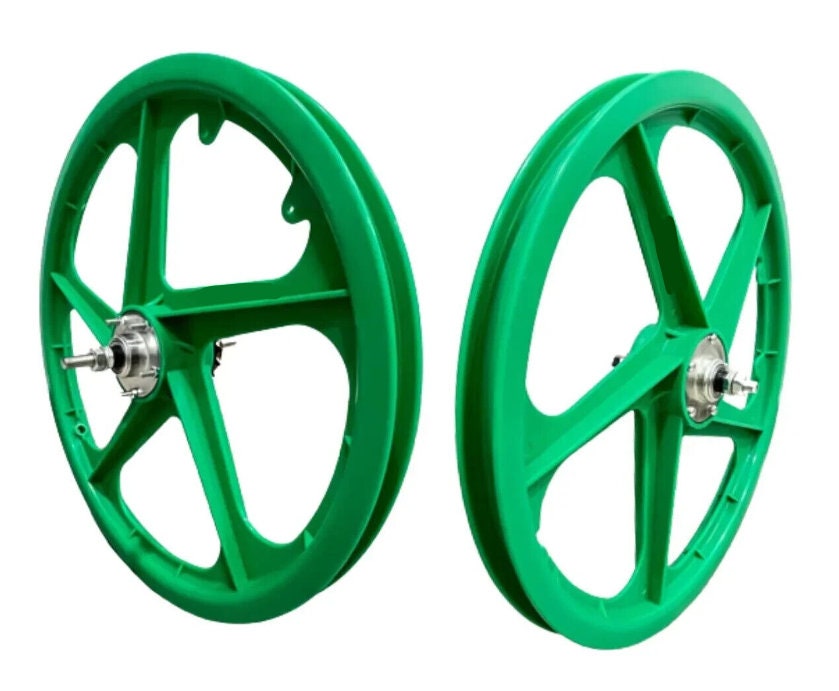 BMX Bicycle 20 PVC Rim Complete GREEN Wheelset Expedite Shipping Etsy UK