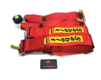 SABELT RED Universal 3' Inch 4 Point Racing Seat Belt Quick Release Expedite Shipping