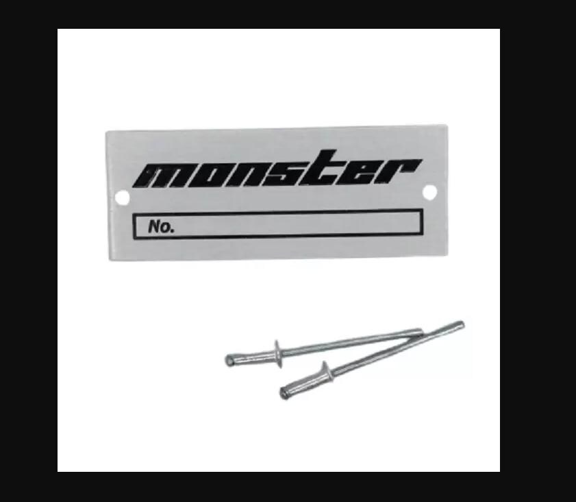 Monster Emblem JDM Style Aluminum METAL Badge Custom Number Tag Express Shipping