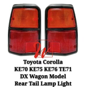 Set Toyota Corolla DX KE70 TE71 E72 Wagon Corpo posteriore Lampada di coda Luci LH + RH Spedizione rapida
