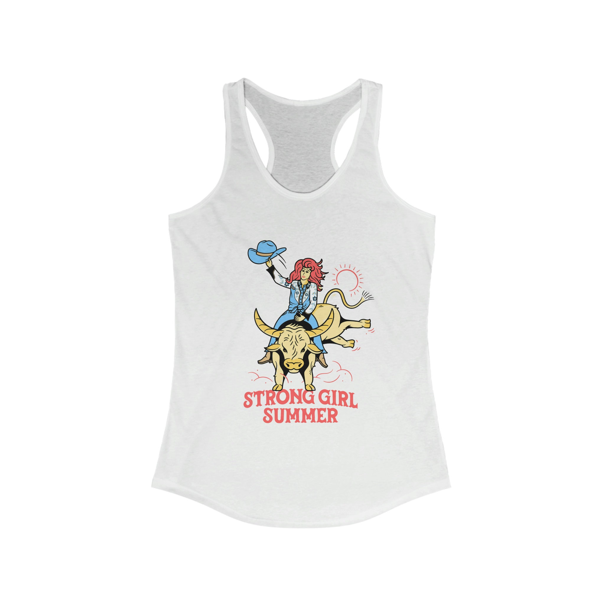Strong Girl Summer Western Tank Top Etsy
