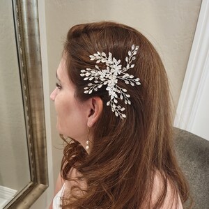 Bride Hair Clip Flower Wedding Hair Pin Hair Vine Crystal Wedding Hair Accessory Bridesmaid Gift For Mother Of The Bride Hair Piece Comb