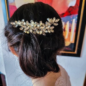 Hair Comb Crystal Wedding Hairpin Hair Jewelry Hair Silver Vine Wedding Hair Accessory Rose Gold Rhinestone Comb Flower Clip Bridesmaid Gift