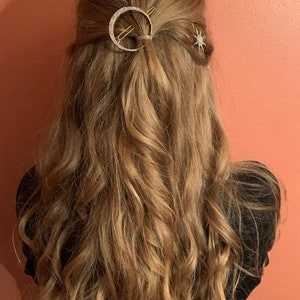 Christmas Star Celestial Moon Bridal Hair Pin Star Hair New Year&#39;s Eve Party Hair Clip Wedding Hair Accessory Crystal Christmas Gift For Her