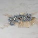 Bridal Hair Comb Pearl Flower Wedding Hair Pin Hair Jewelry Hair Vine Wedding Hair Accessory Something Blue Gold Hair Piece Gift For Her