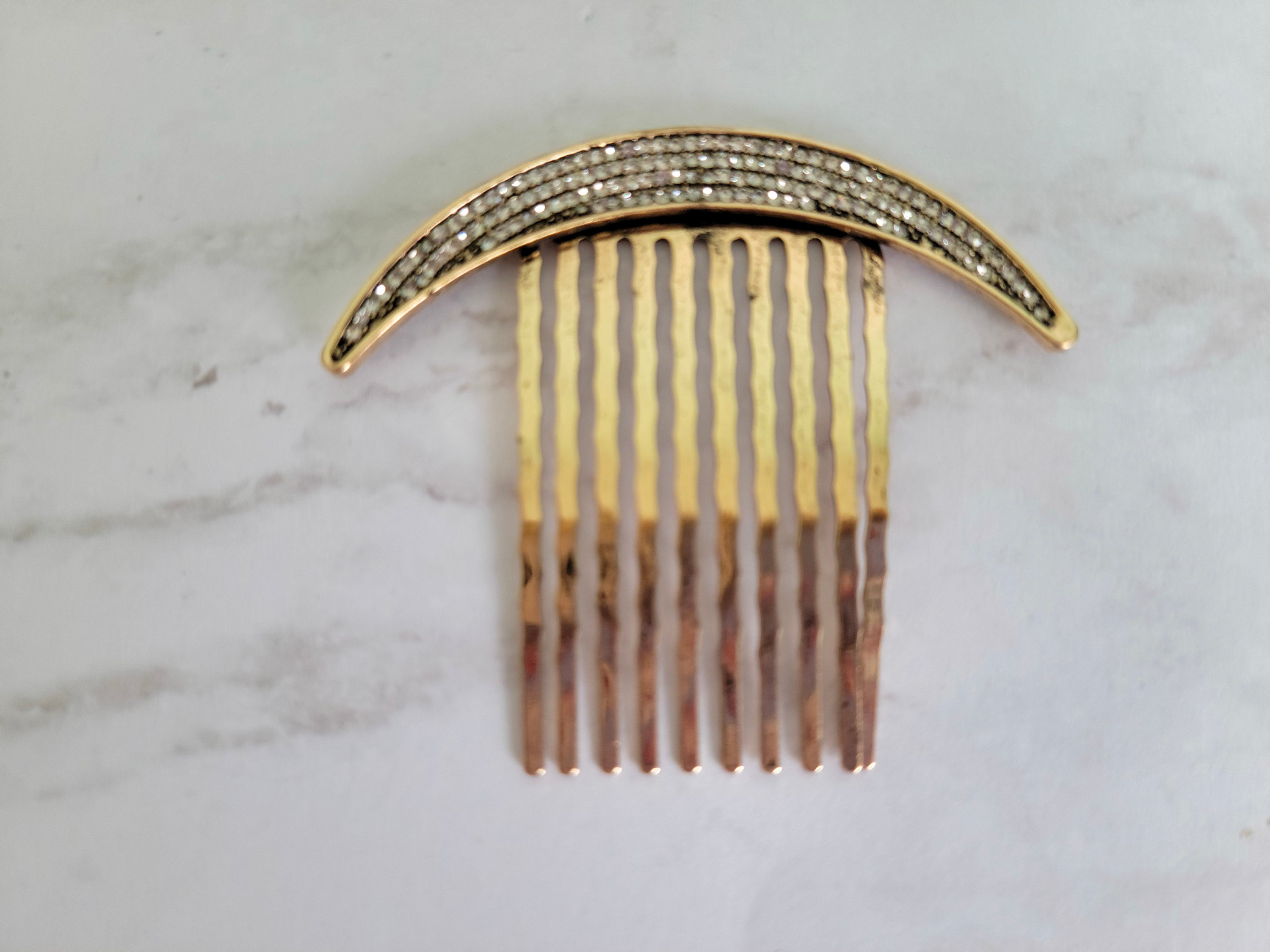 Crystal Celestial Hair Comb, Moon and Stars Bridal Hair Pin 