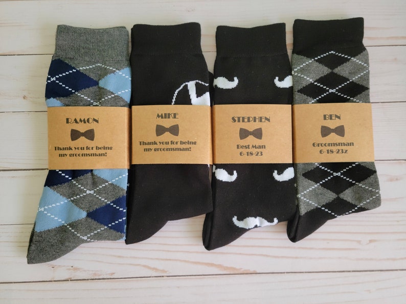 Personalized Groomsmen Socks Groomsmen Gift Groomsman Etsy