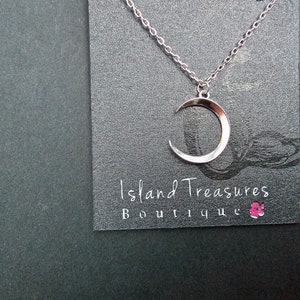 Necklace Sterling Silver Crescent Moon 925 Sterling Silver Layered Minimalist Necklace Adjustable Gold Celestial Necklace Dainty Moon Gift