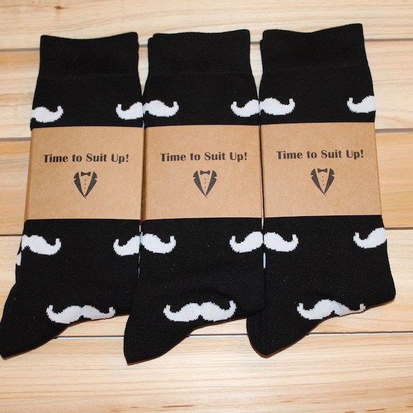 Personalized Mustache Groomsmen Socks, Groomsmen Gift, Groomsman Proposal Box, Best Man Gift, Funny Sock, Groomsmen Proposal Box, Usher Gift