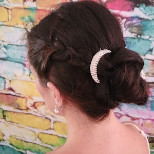 Hair Pins Bride Celestial Crystal Moon and Star Hairpin and Clip Hair Jewelry Hair Vine Wedding Hair Accessory Crystal Hair Pieces Prom Gift