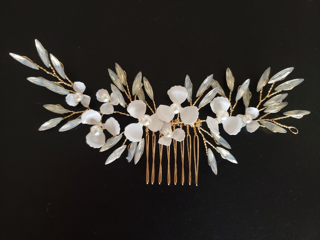Bridal Hair Comb Crystal Flower Wedding Hair Pin Hair Jewelry Bridal
