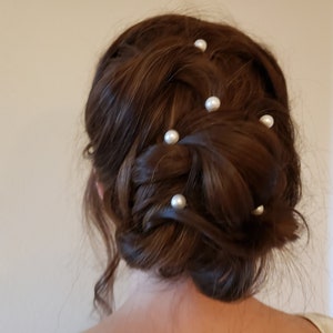 Pearl Wedding Hair Pins, Bridal Hair Pins, Hair Vine Wedding Hair Accessory, Bridal Shower Gift - Free Shipping