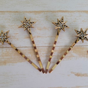 Celestial Star and Moon Hair Combs Star Hair Pin Goth Bride Hair Clip Crystal Celestial Wedding Hair Accessory Rhinestone Vintage Hair Comb