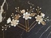 Bridal Hair Pins, Pearl Crystal Flower Wedding Hair Pins, Hair Jewelry Hair Vine Wedding Hair Accessory, White and Gold Hair Pieces 