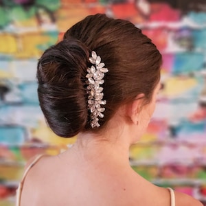 Wedding Hair Accessory Hair Comb Rhinestone Wedding Hair Piece Hair Jewelry Hair Vine Rose Gold Crystal Hair Comb Bridesmaid Gift For Her